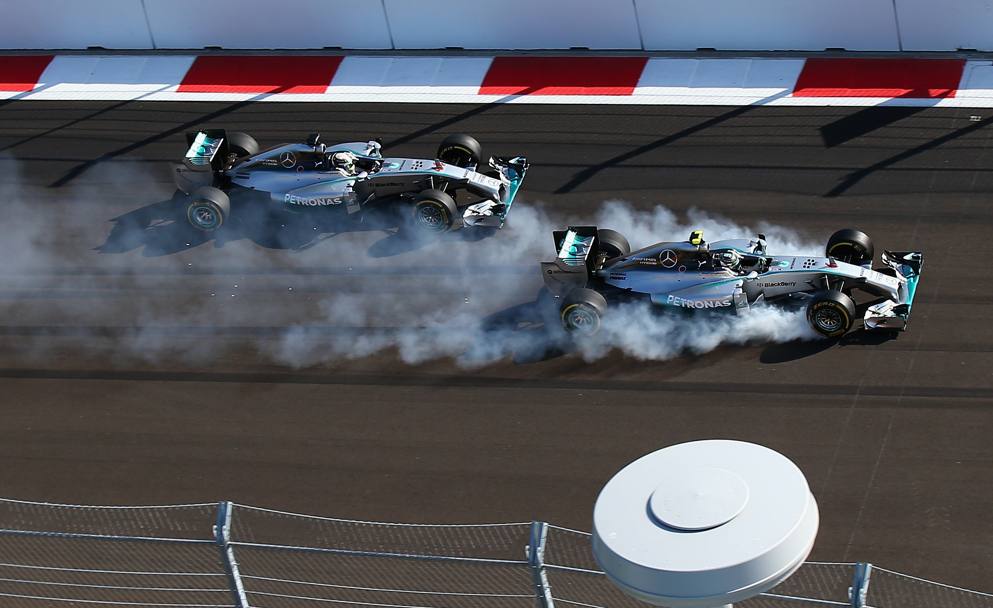 La frenatona di Rosberg. Getty